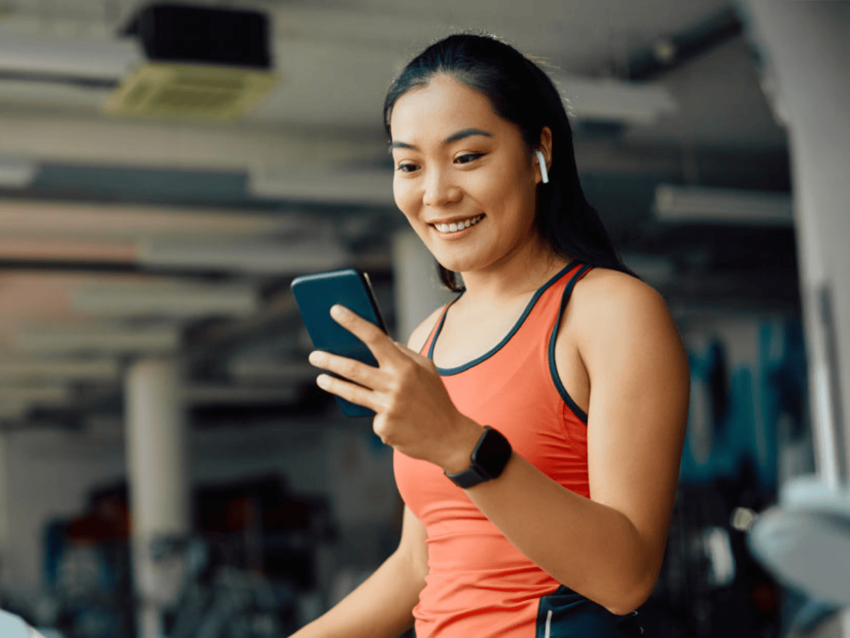Woman Using Fitness Apps